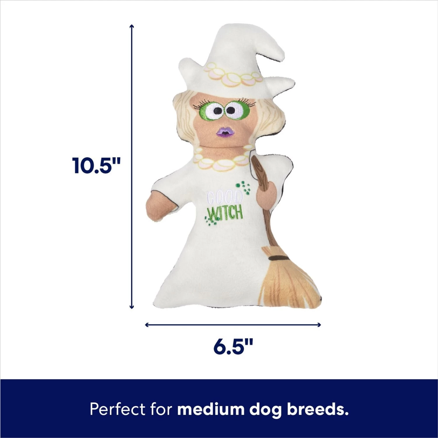 Frisco Halloween Good Witch, Bad Witch Reversible Plush Squeaky Dog Toy 2 Frisco Halloween Good Witch, Bad Witch Reversible Plush Squeaky Dog Toy - Image 2