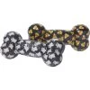 Frisco Halloween Candy Corn & Ghosts TPR Bone Squeaky Dog Toy, 2 Count