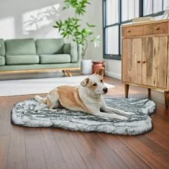 Frisco 6 Frisco Faux Fur Orthopedic Pelt Pillow Dog Bed W/Removable Cover