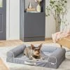 Frisco Chambray Orthopedic Sofa Bolster Dog Bed W/Removable Cover