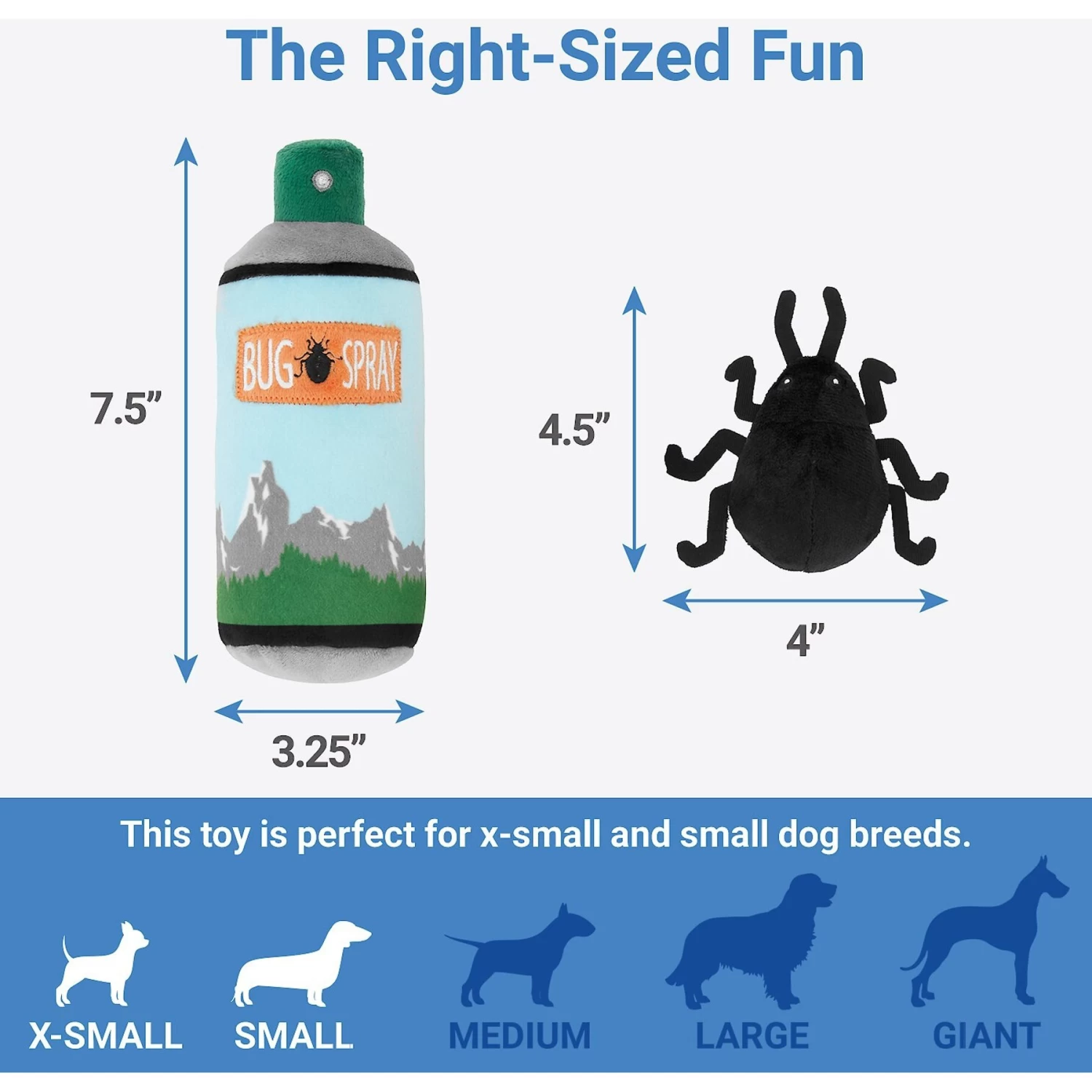 Frisco Camping Bug Spray Plush Squeaky Dog Toy, 3 Count 2 Frisco Camping Bug Spray Plush Squeaky Dog Toy, 3 Count - Image 2