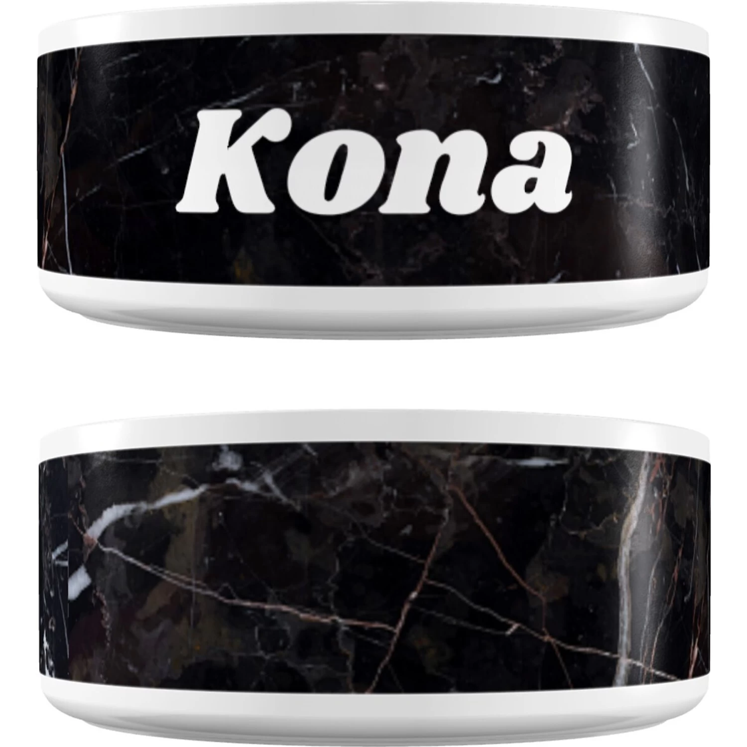 Frisco Personalized Black Marble Dog Bowl 1 Frisco Personalized Black Marble Dog Bowl