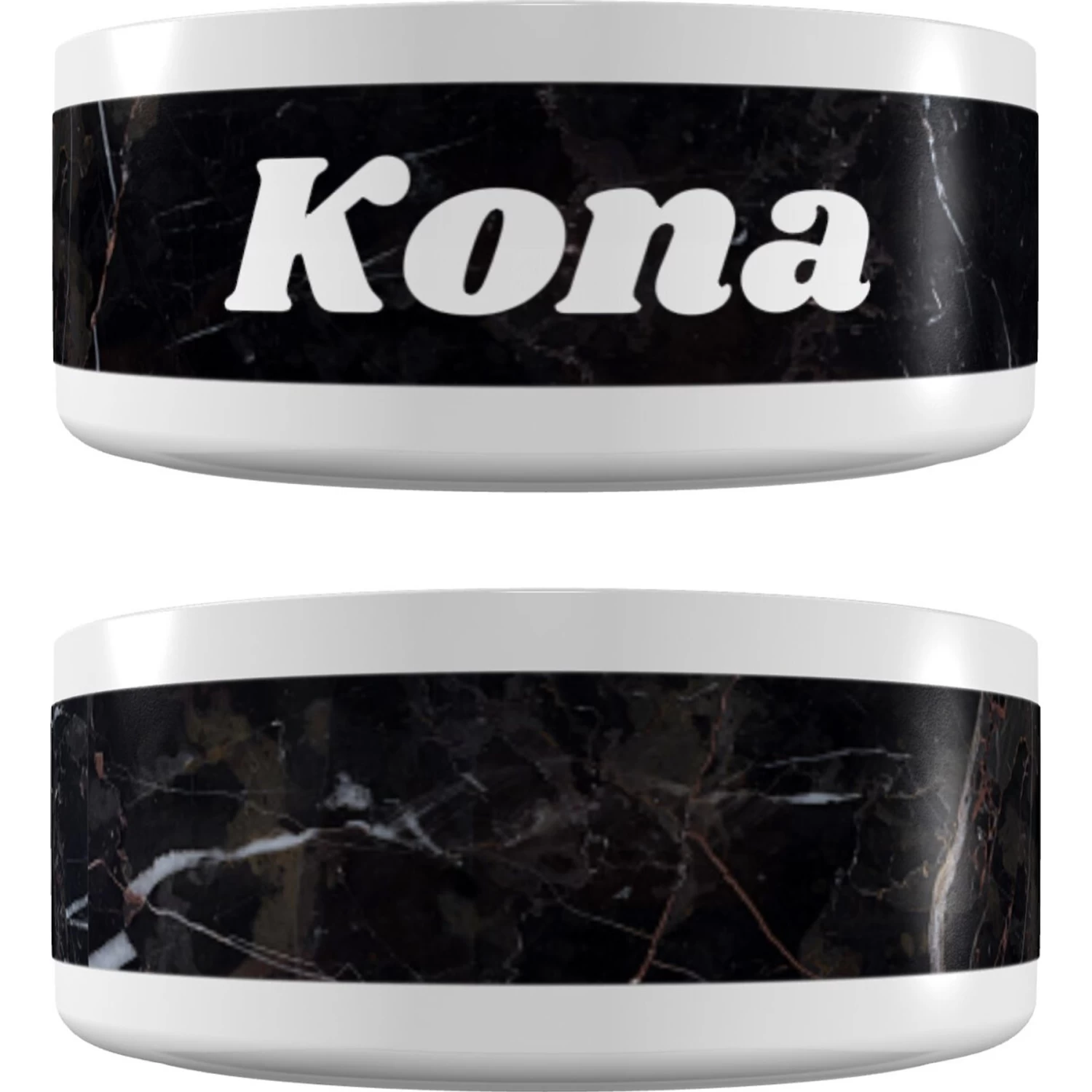 Frisco Personalized Black Marble Dog & Cat Bowl 1 Frisco Personalized Black Marble Dog & Cat Bowl