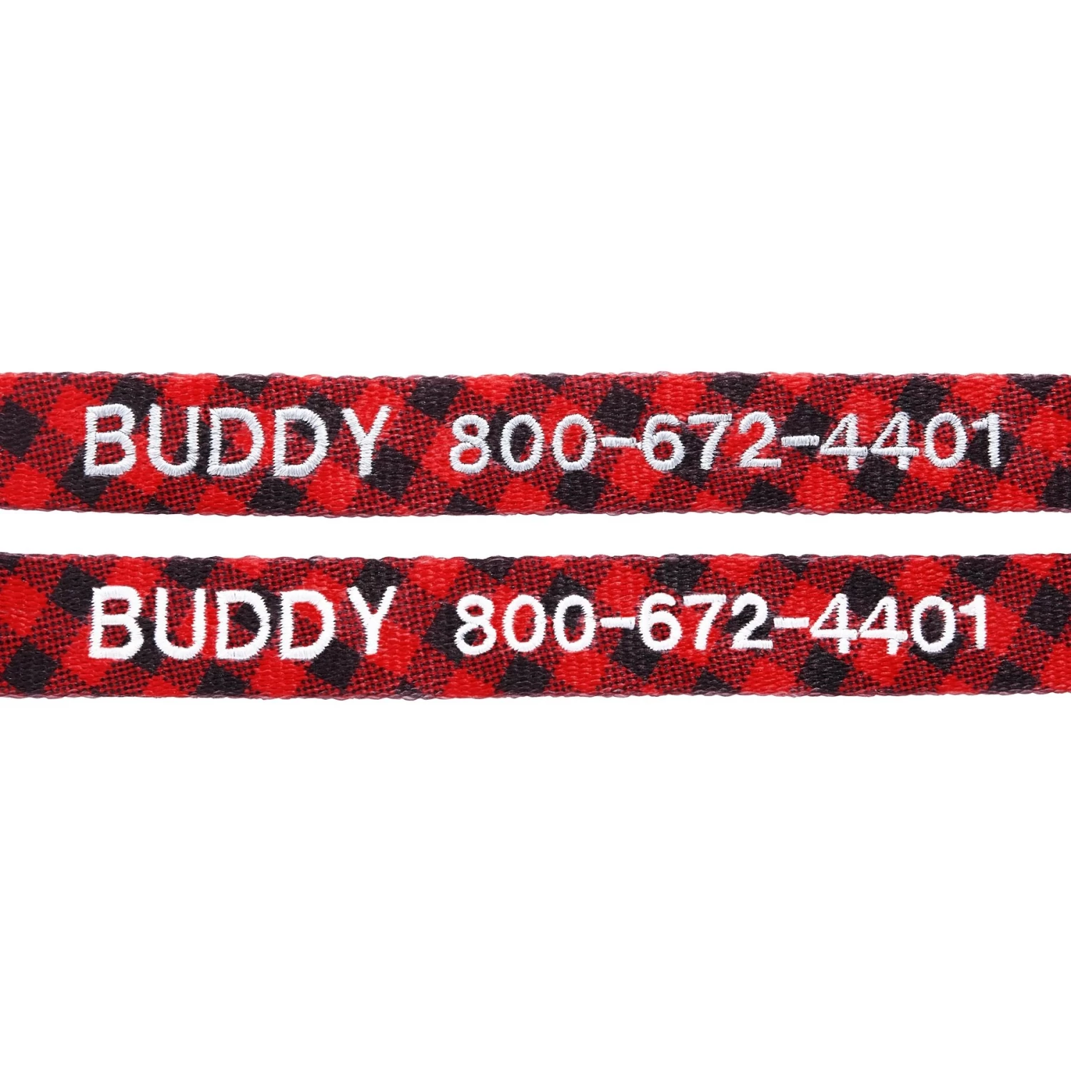 Frisco Buffalo Check Polyester Personalized Dog Collar 3 Frisco Buffalo Check Polyester Personalized Dog Collar - Image 3