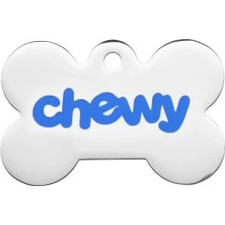 Frisco Chewy Stainless Steel Personalized Dog ID Tag With Enamel Infill