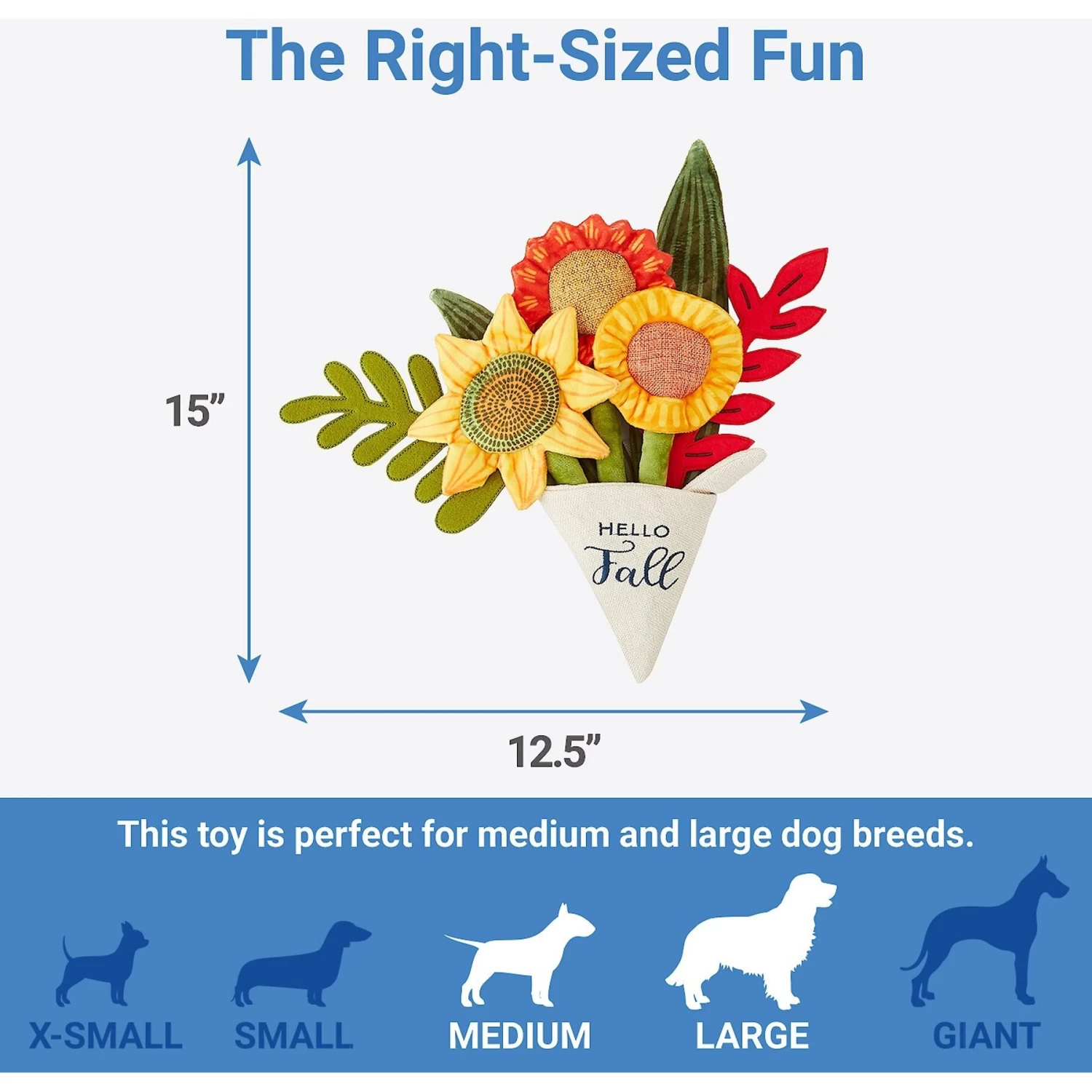 Frisco Fall Bouquet Of Flowers Plush Squeaky Dog Toy 2 Frisco Fall Bouquet Of Flowers Plush Squeaky Dog Toy - Image 2