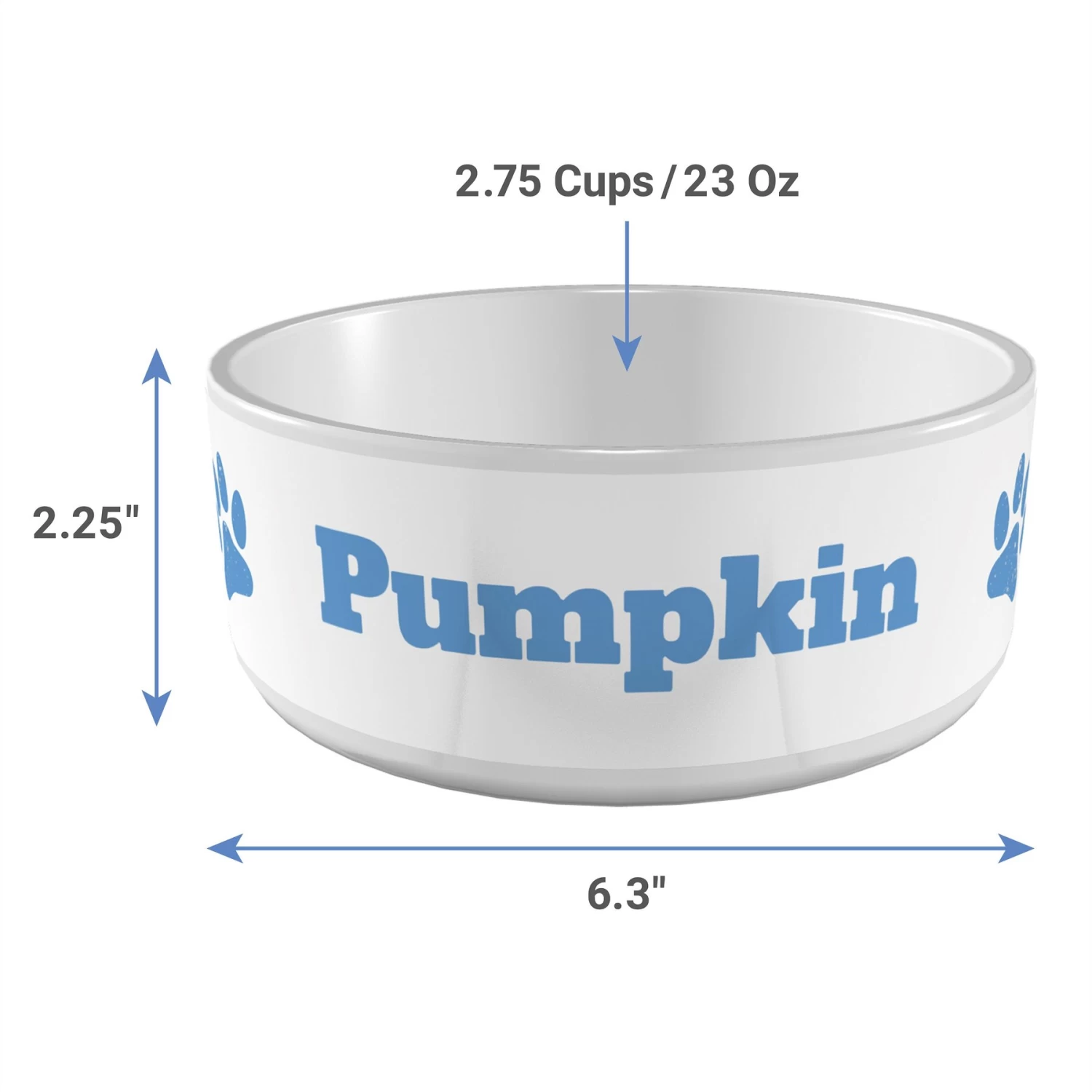 Frisco Paw Print Ceramic Personalized Dog Bowl 4 Frisco Paw Print Ceramic Personalized Dog Bowl - Image 4