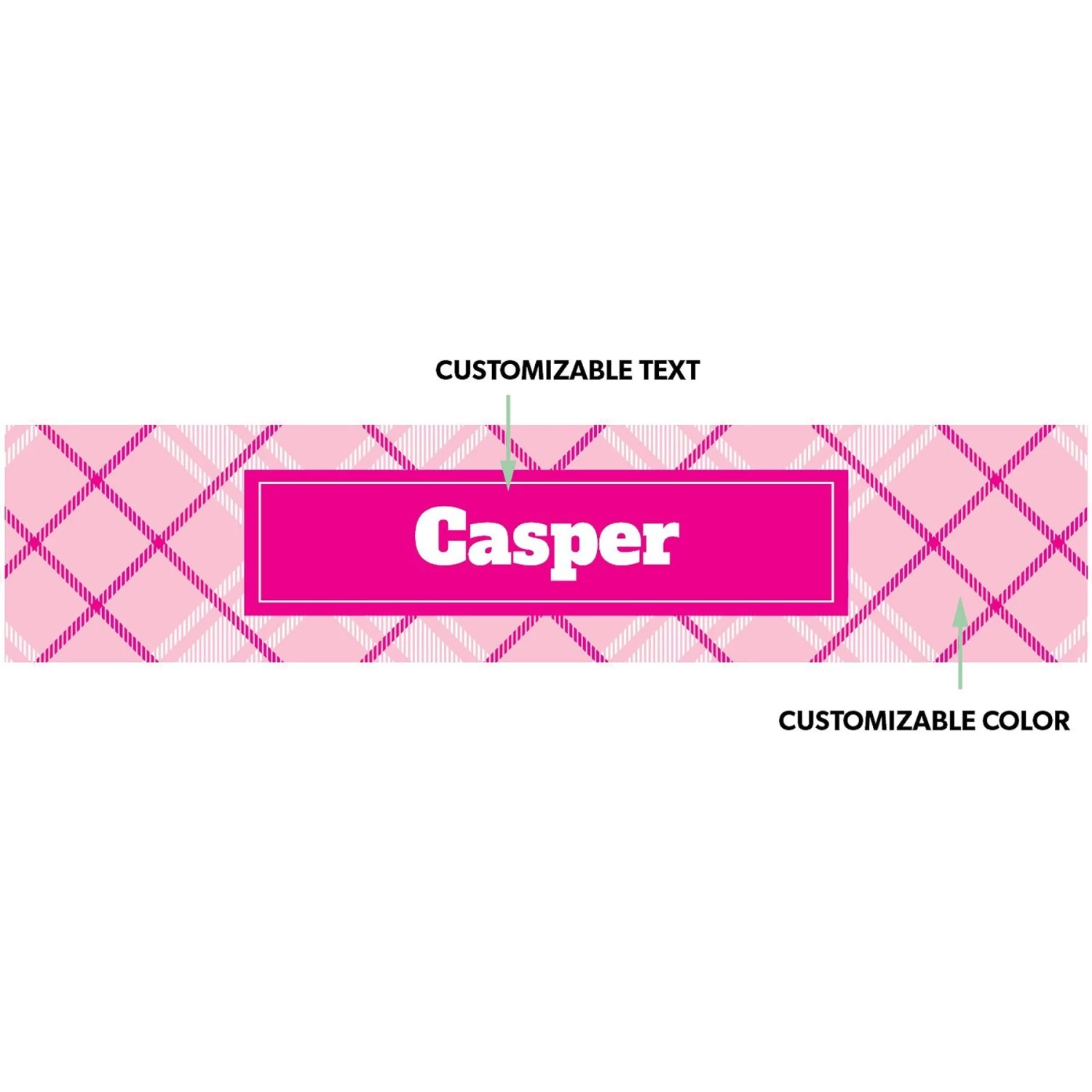 Frisco Personalized Plaid Ceramic Dog Bowl 2 Frisco Personalized Plaid Ceramic Dog Bowl - Image 2