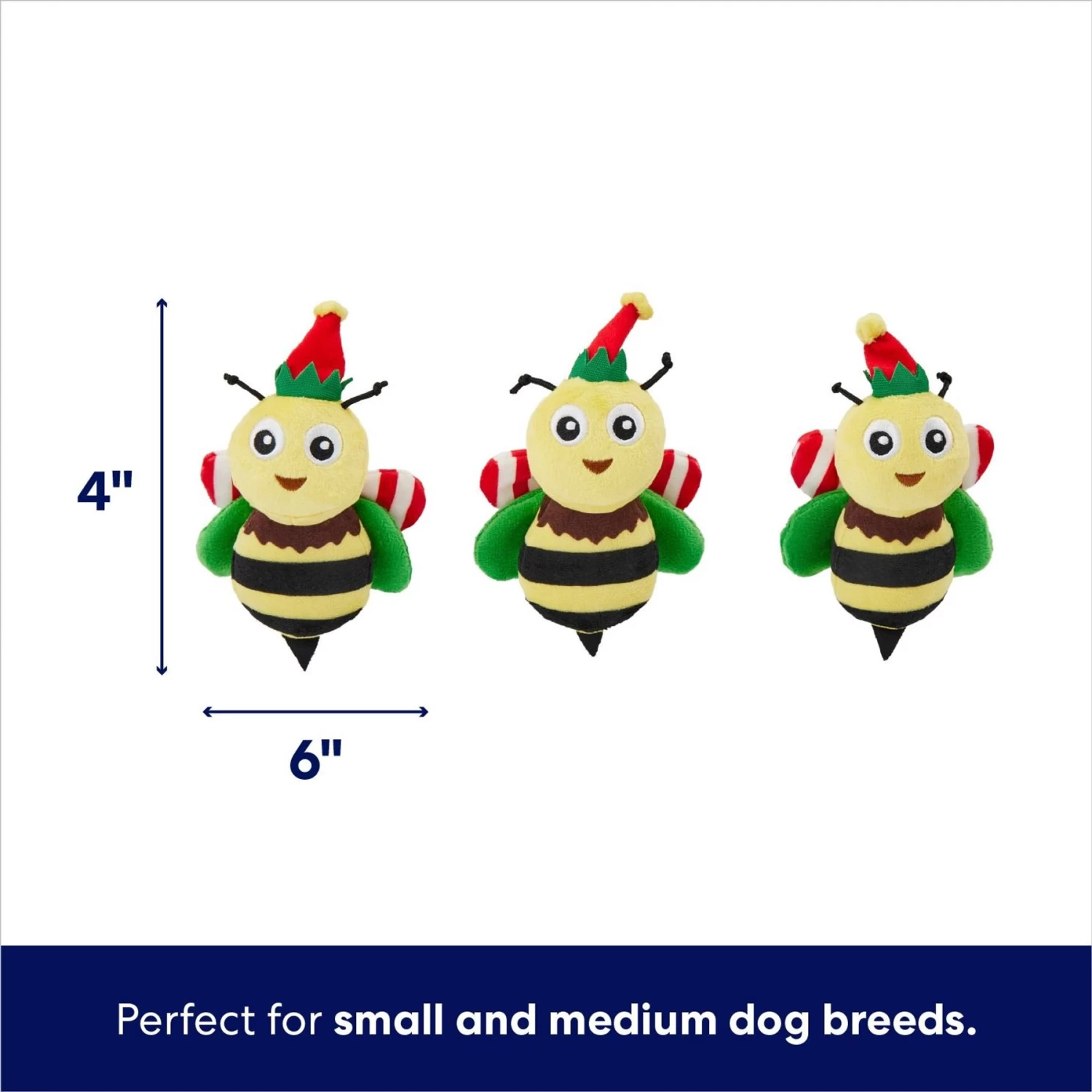 Frisco Holiday Bee Merry Hide & Seek Puzzle Plush Squeaky Dog Toy 3 Frisco Holiday Bee Merry Hide & Seek Puzzle Plush Squeaky Dog Toy - Image 3