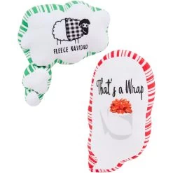 Frisco Holiday Thought Bubble Plush Squeaky Dog Toy, 2 Count