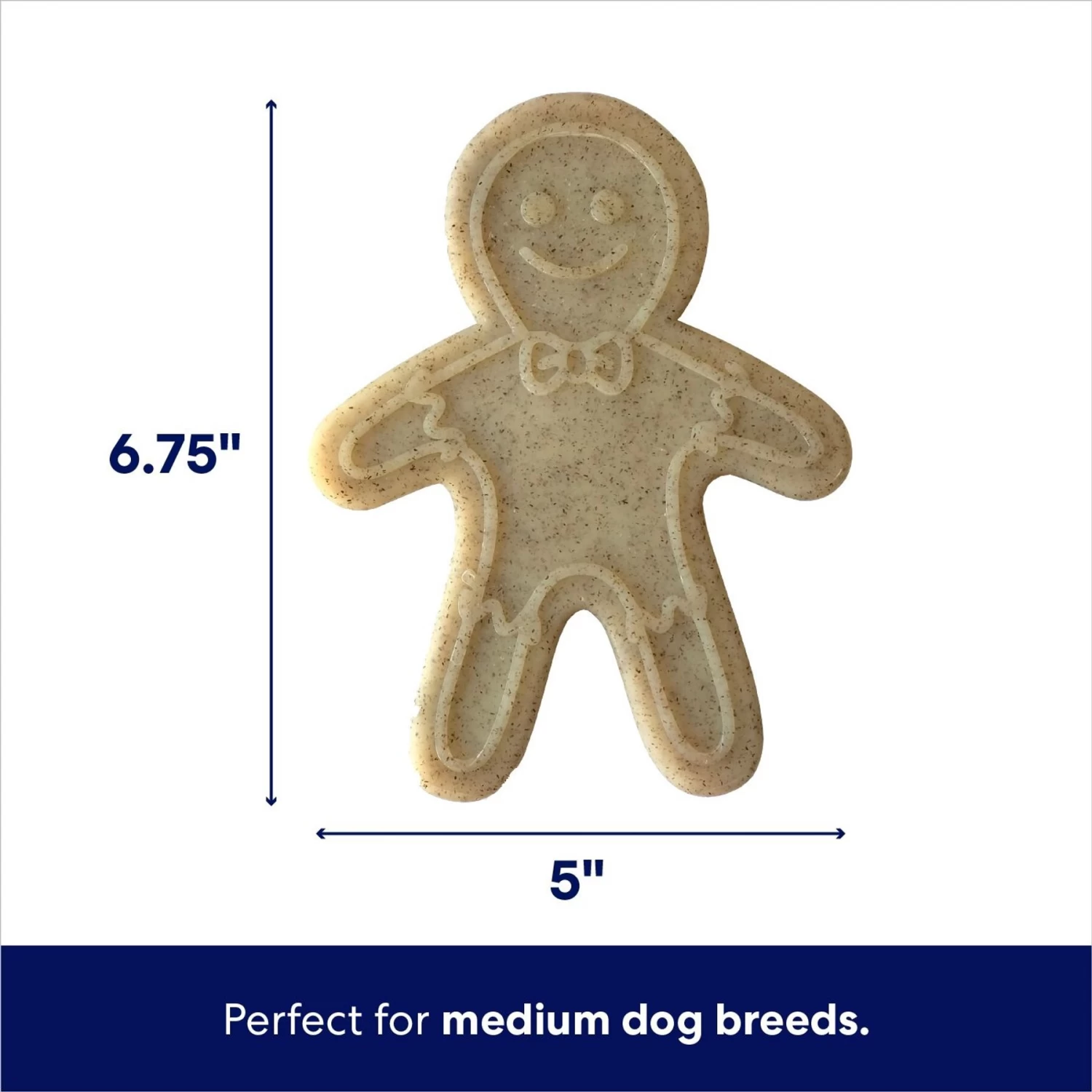 Frisco Nylon Gingerbread Dog Chew Toy, Beef Flavor, Medium 2 Frisco Nylon Gingerbread Dog Chew Toy, Beef Flavor, Medium - Image 2