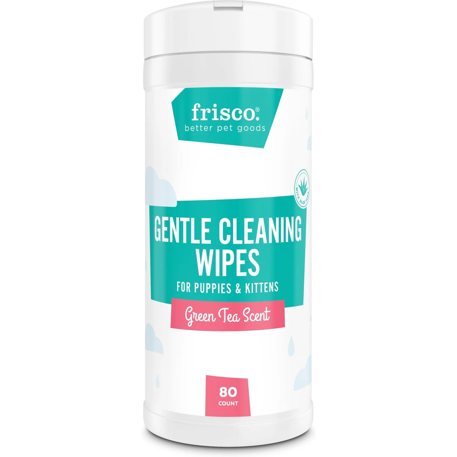 Frisco Gentle Cleaning Waterless Grooming Wipes For Puppies & Kittens, Green Tea Scent 1 Frisco Gentle Cleaning Waterless Grooming Wipes For Puppies & Kittens, Green Tea Scent