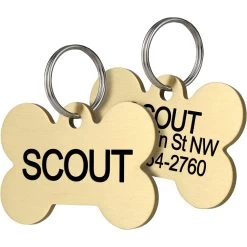 Frisco Brass Personalized Dog ID Tag