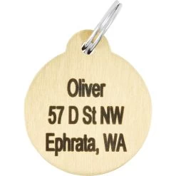 Frisco Brass Personalized Dog & Cat ID Tag, Round -Frisco 296194 PT4. AC SS1800 V1628186570