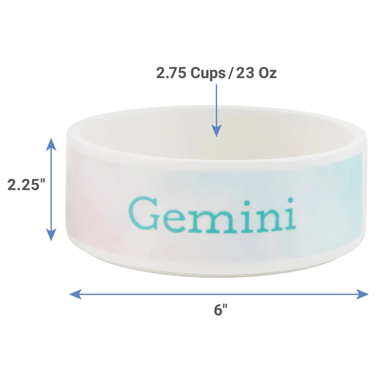 Frisco Watercolors Ceramic Personalized Dog Bowl 2 Frisco Watercolors Ceramic Personalized Dog Bowl - Image 2