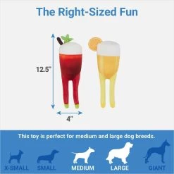 Frisco Brunch Bottomless Mimosas Plush Squeaky Dog Toy, 2 Count 4 Frisco Brunch Bottomless Mimosas Plush Squeaky Dog Toy, 2 Count -Frisco 297226 PT1. AC SS1800 V1643916688