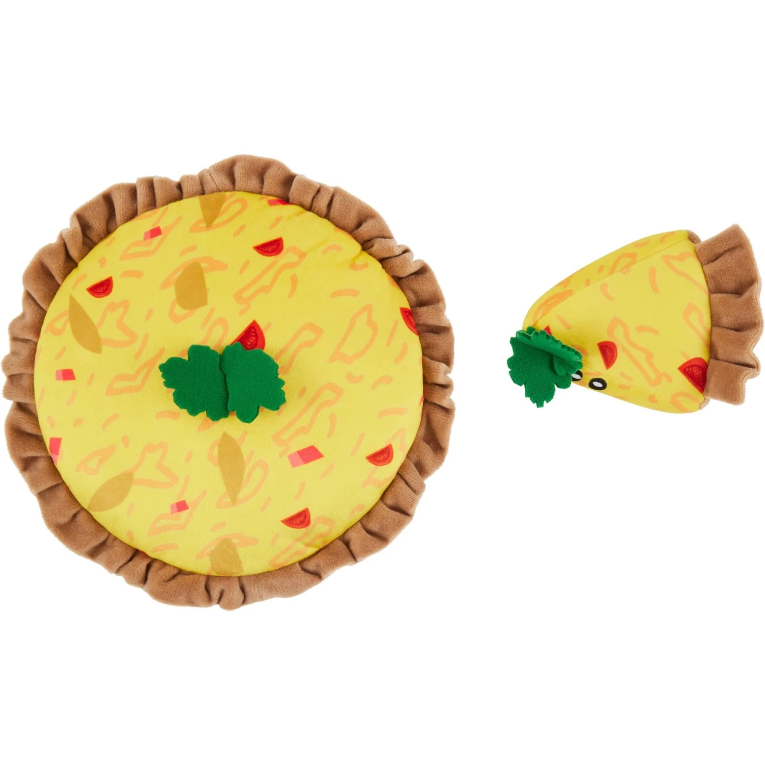 Frisco Brunch Quiche 2-in-1 Plush Squeaky Dog Toy 3 Frisco Brunch Quiche 2-in-1 Plush Squeaky Dog Toy - Image 3