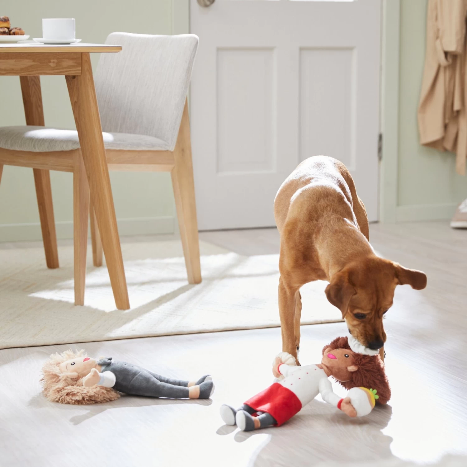 Frisco Brunch Chef & Waitress Plush Squeaky Dog Toy, 2 Count 3 Frisco Brunch Chef & Waitress Plush Squeaky Dog Toy, 2 Count - Image 3