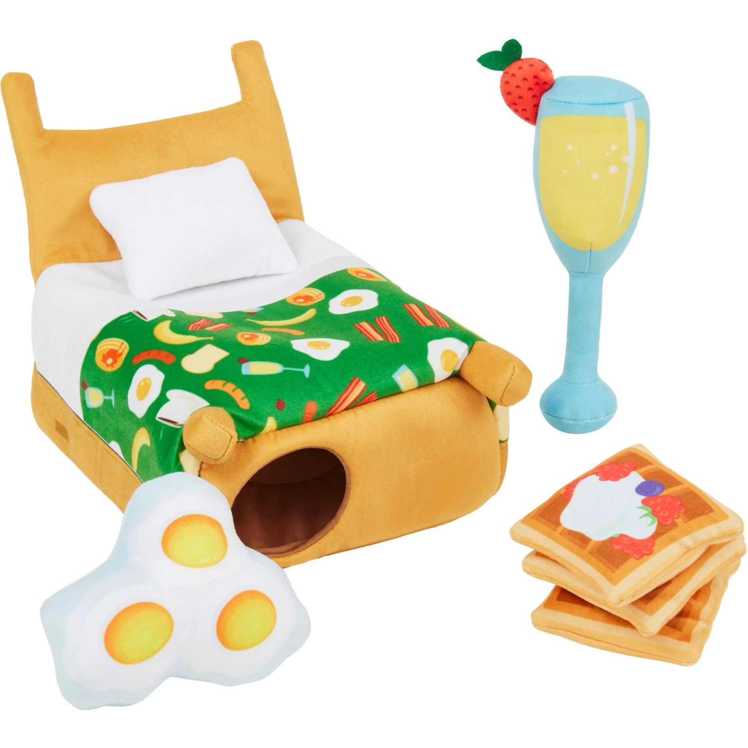 Frisco Brunch Breakfast In Bed Hide & Seek Puzzle Plush Squeaky Dog Toy 1 Frisco Brunch Breakfast In Bed Hide & Seek Puzzle Plush Squeaky Dog Toy