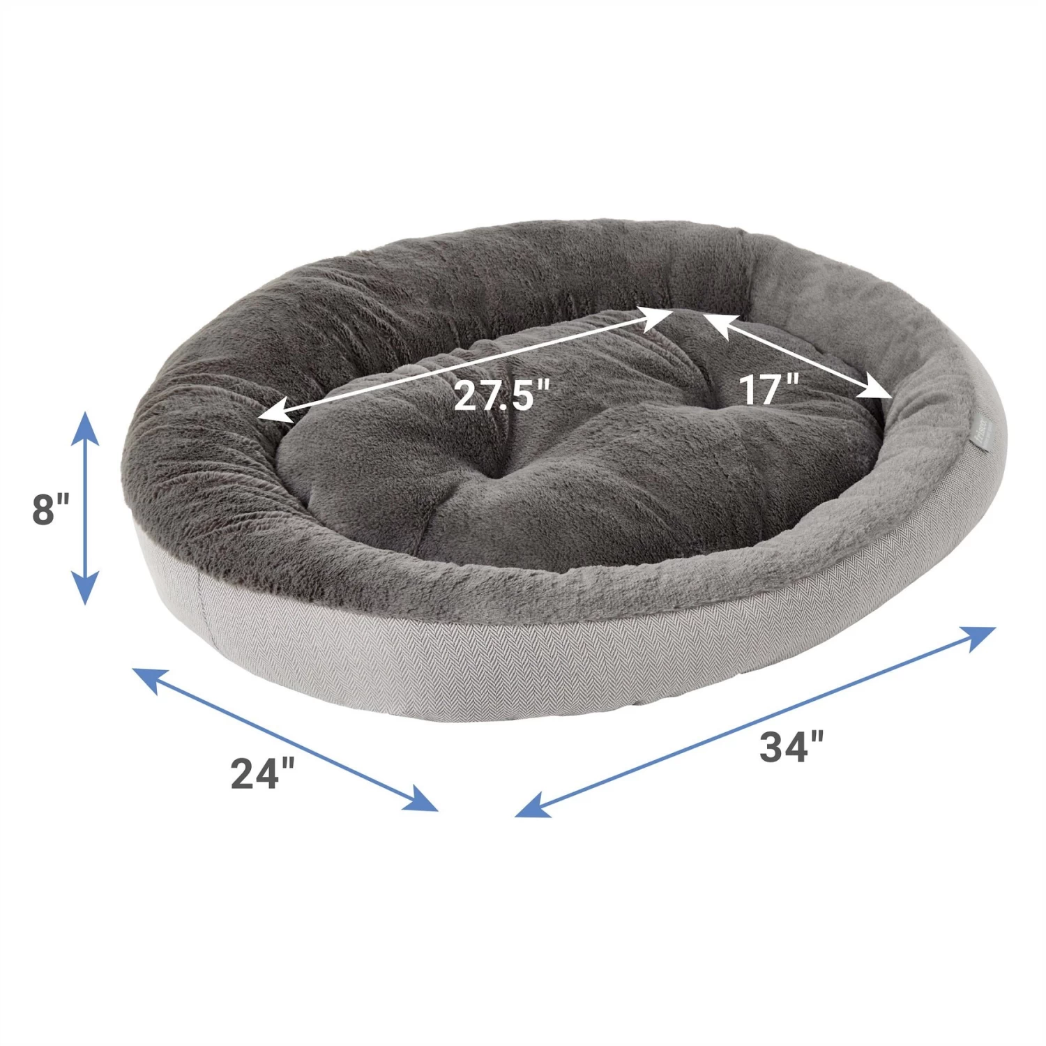 Frisco Herringbone Hi-Low Cuddler Dog & Cat Bed 2 Frisco Herringbone Hi-Low Cuddler Dog & Cat Bed - Image 2