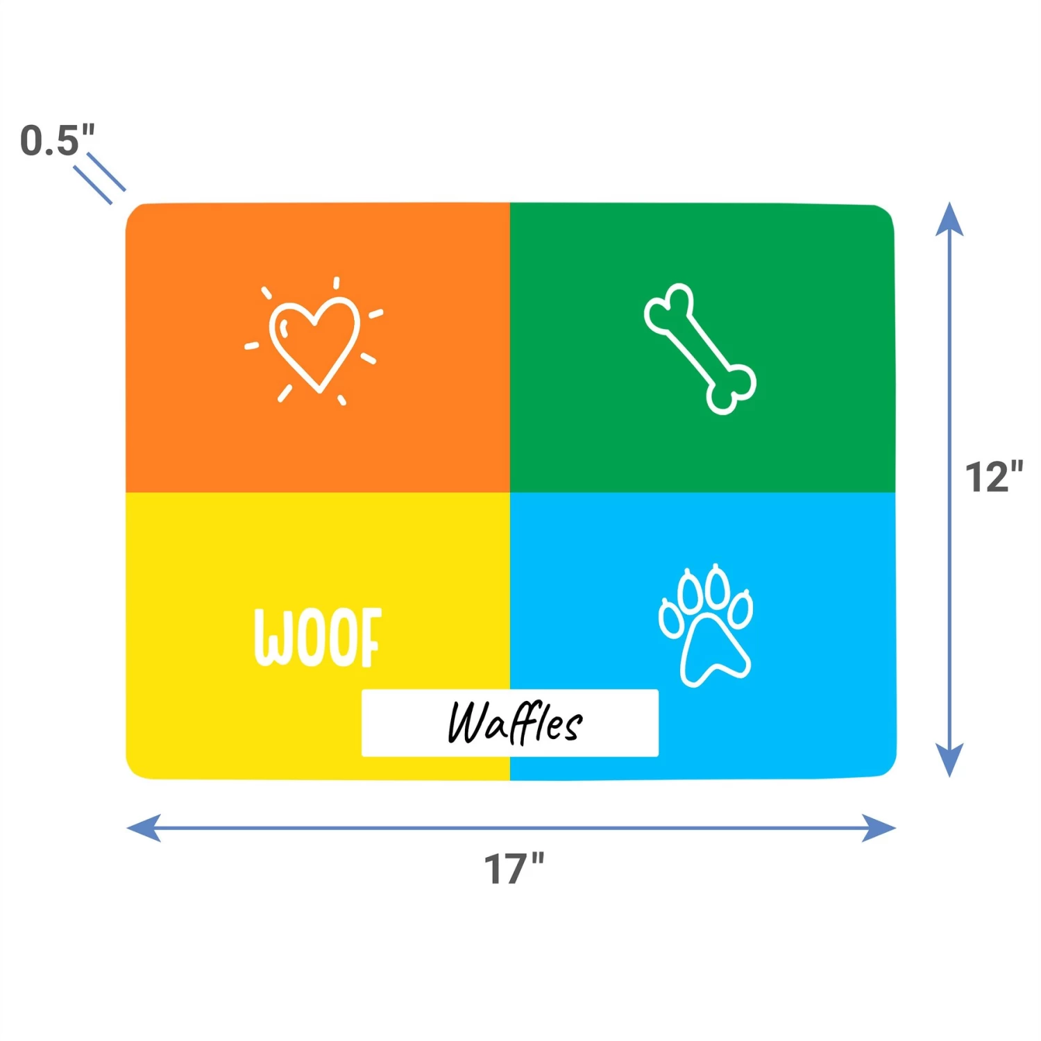 Frisco Woof Personalized Dog & Cat Placemat 4 Frisco Woof Personalized Dog & Cat Placemat - Image 4