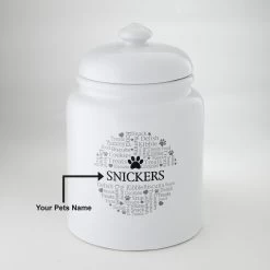 Frisco Ceramic Paw Personalized Treat Jar, 13 Cup, 104oz 11 Frisco Ceramic Paw Personalized Treat Jar, 13 Cup, 104oz -Frisco 301183 PT5. AC SS1800 V1630559792