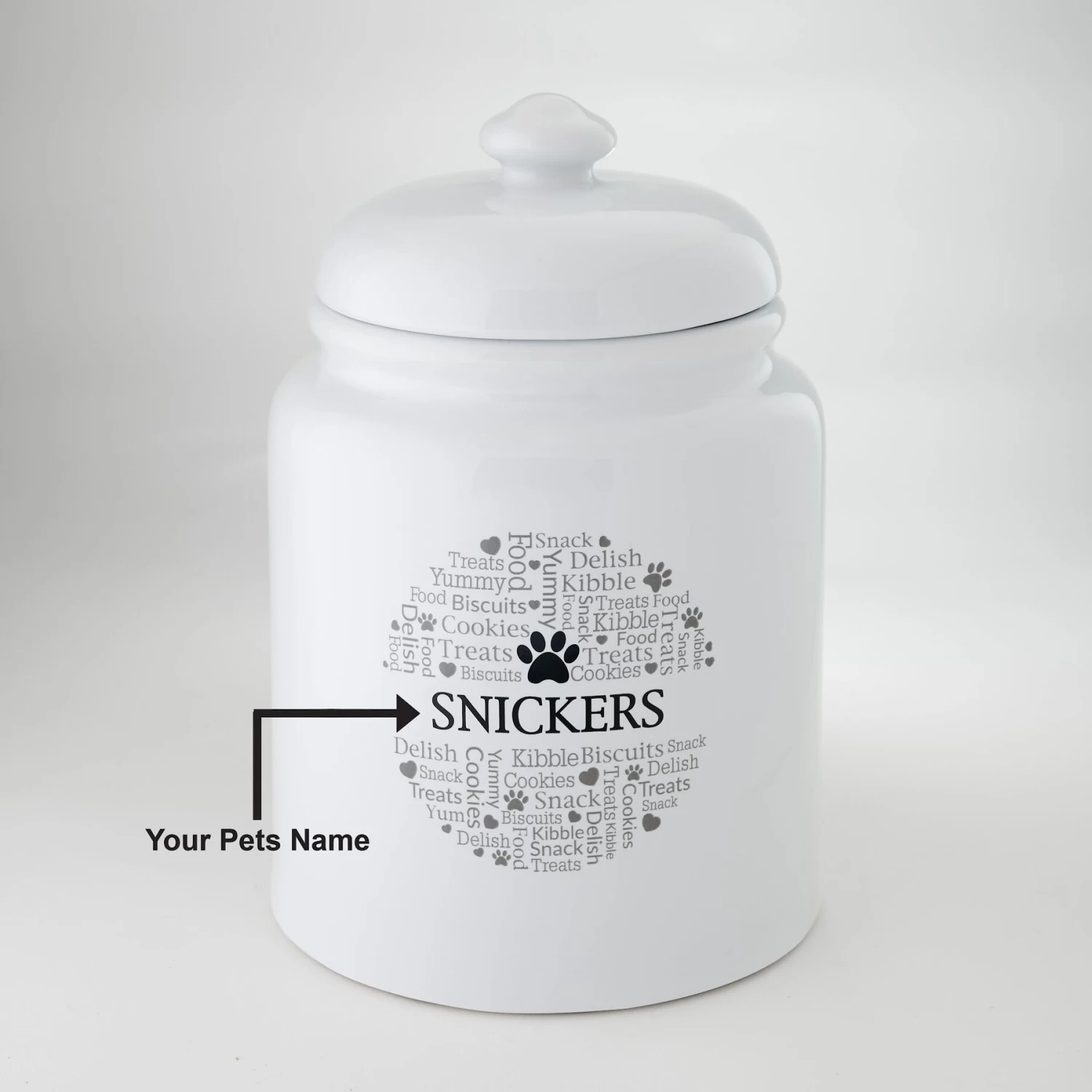 Frisco Ceramic Paw Personalized Treat Jar, 13 Cup, 104oz 6 Frisco Ceramic Paw Personalized Treat Jar, 13 Cup, 104oz - Image 6