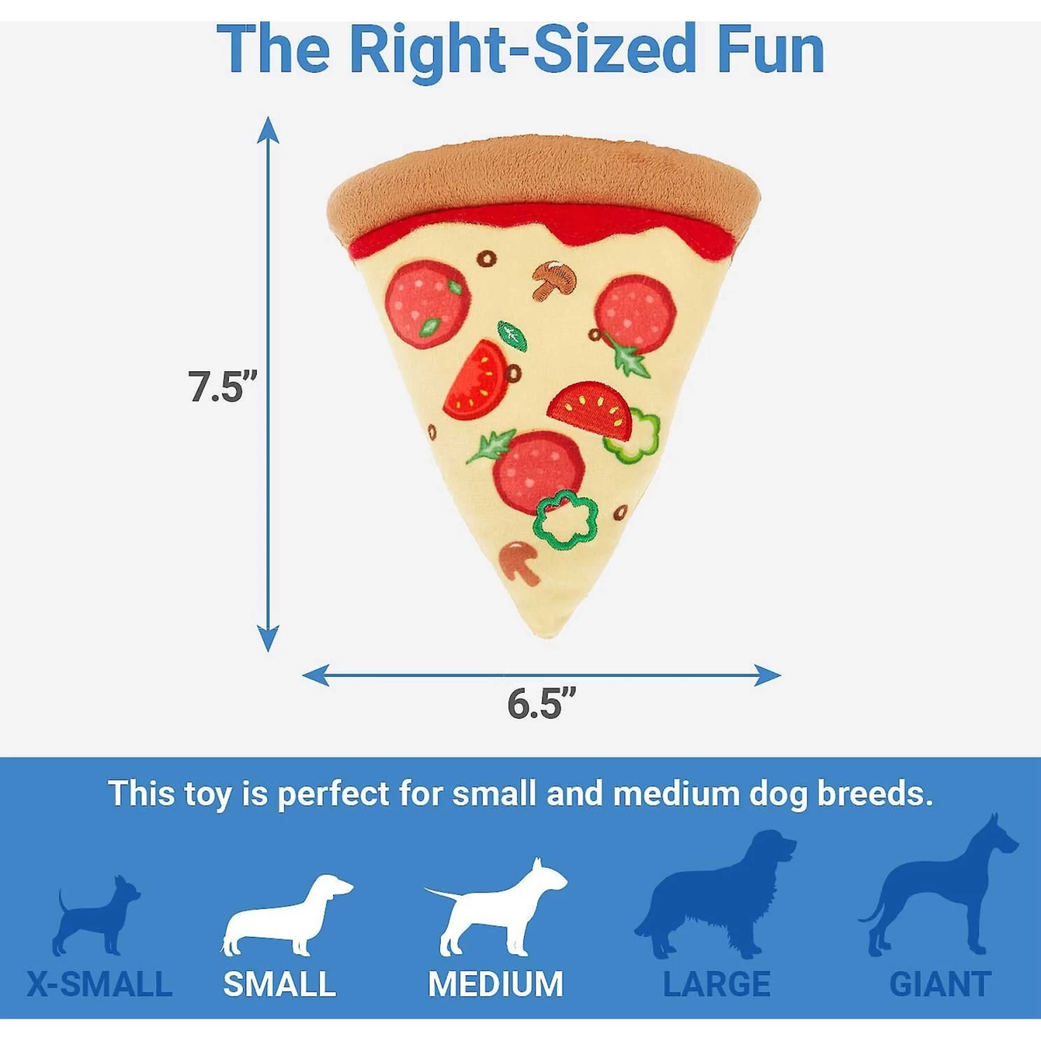 Frisco Pizza Slice Plush Squeaky Dog Toy & Frisco Taco Plush Squeaky Dog Toy 3 Frisco Pizza Slice Plush Squeaky Dog Toy & Frisco Taco Plush Squeaky Dog Toy - Image 3