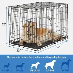 Frisco Fold & Carry Double Door Collapsible Wire Dog Crate & Mat Kit & Frisco Stainless Steel Bowl 10 Frisco Fold & Carry Double Door Collapsible Wire Dog Crate & Mat Kit & Frisco Stainless Steel Bowl -Frisco 303428 PT2. AC SS1800 V1623055045