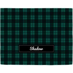 Frisco Personalized Plaid Sherpa Cat & Dog Blanket, 30" X 40"