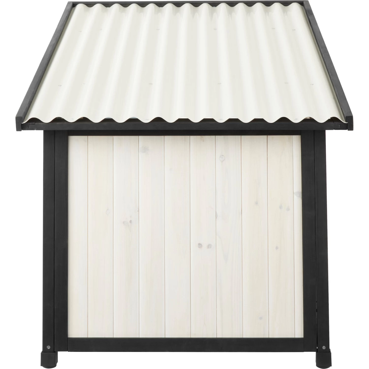 Frisco Modern Wooden Outdoor Dog House, White 3 Frisco Modern Wooden Outdoor Dog House, White - Image 3