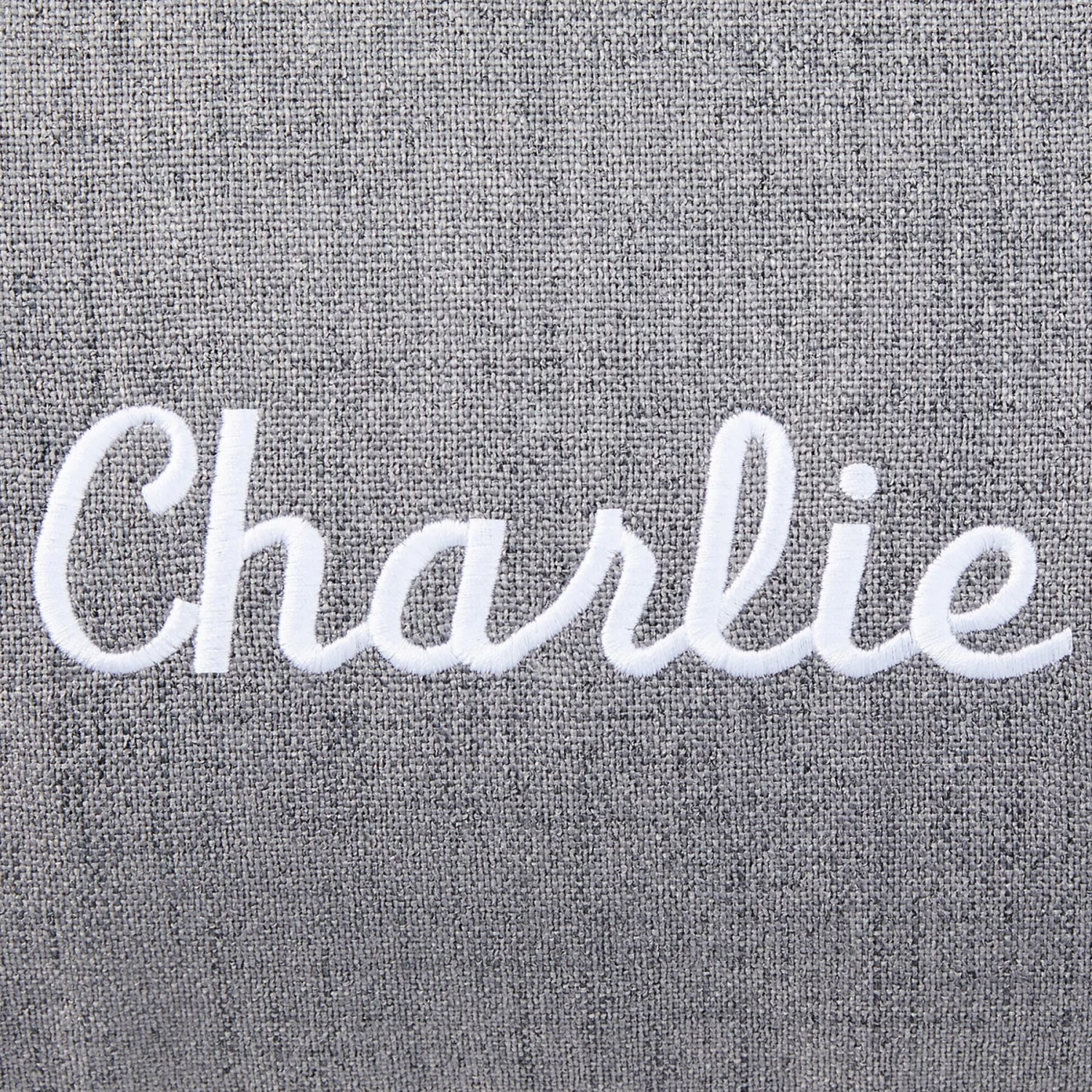 Frisco Personalized Knife Edge Bed, Dark Grey Linen, Large 3 Frisco Personalized Knife Edge Bed, Dark Grey Linen, Large - Image 3