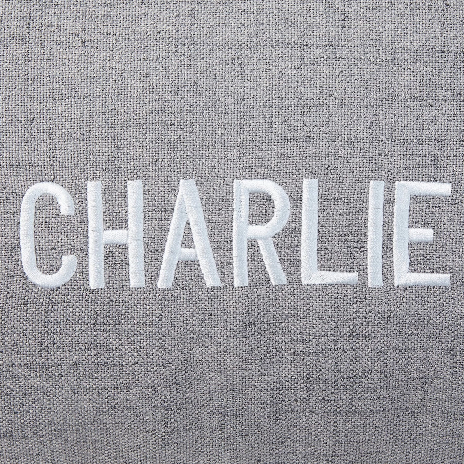 Frisco Personalized Knife Edge Bed, Dark Grey Linen, X-Large 4 Frisco Personalized Knife Edge Bed, Dark Grey Linen, X-Large - Image 4