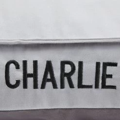 Frisco Personalized Silver Bolstered Bed With Silver Check Bolster, X-Large 7 Frisco Personalized Silver Bolstered Bed With Silver Check Bolster, X-Large -Frisco 311772 PT4. AC SS1800 V1630594012