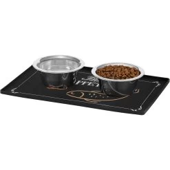 Frisco Silicone Fish Print Dog & Cat Food Mat, Black -Frisco 311953 PT4. AC SS1800 V1642542167