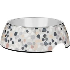 Frisco Terrazzo Design Stainless Steel Dog & Cat Bowl