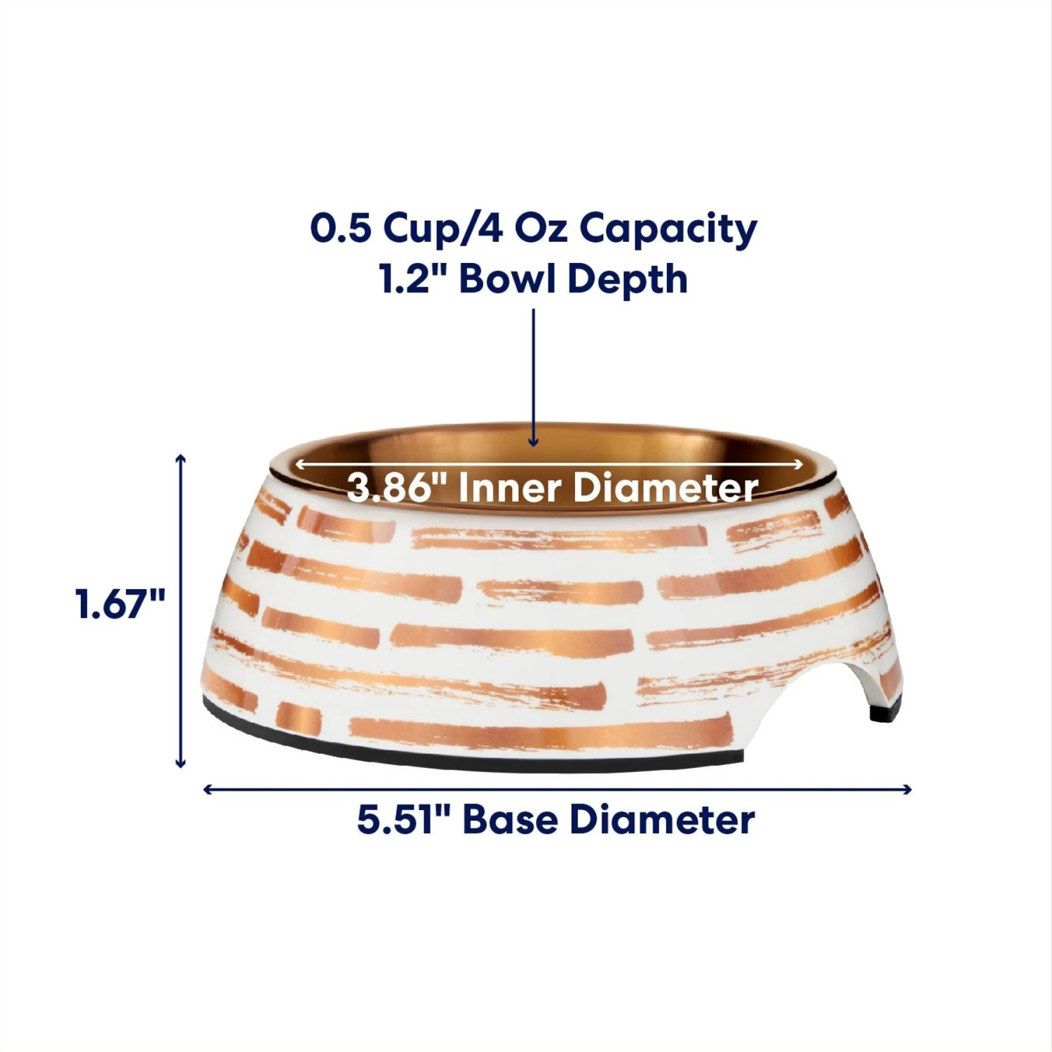 Frisco Copper Print Design Stainless Steel Dog & Cat Bowl 2 Frisco Copper Print Design Stainless Steel Dog & Cat Bowl - Image 2