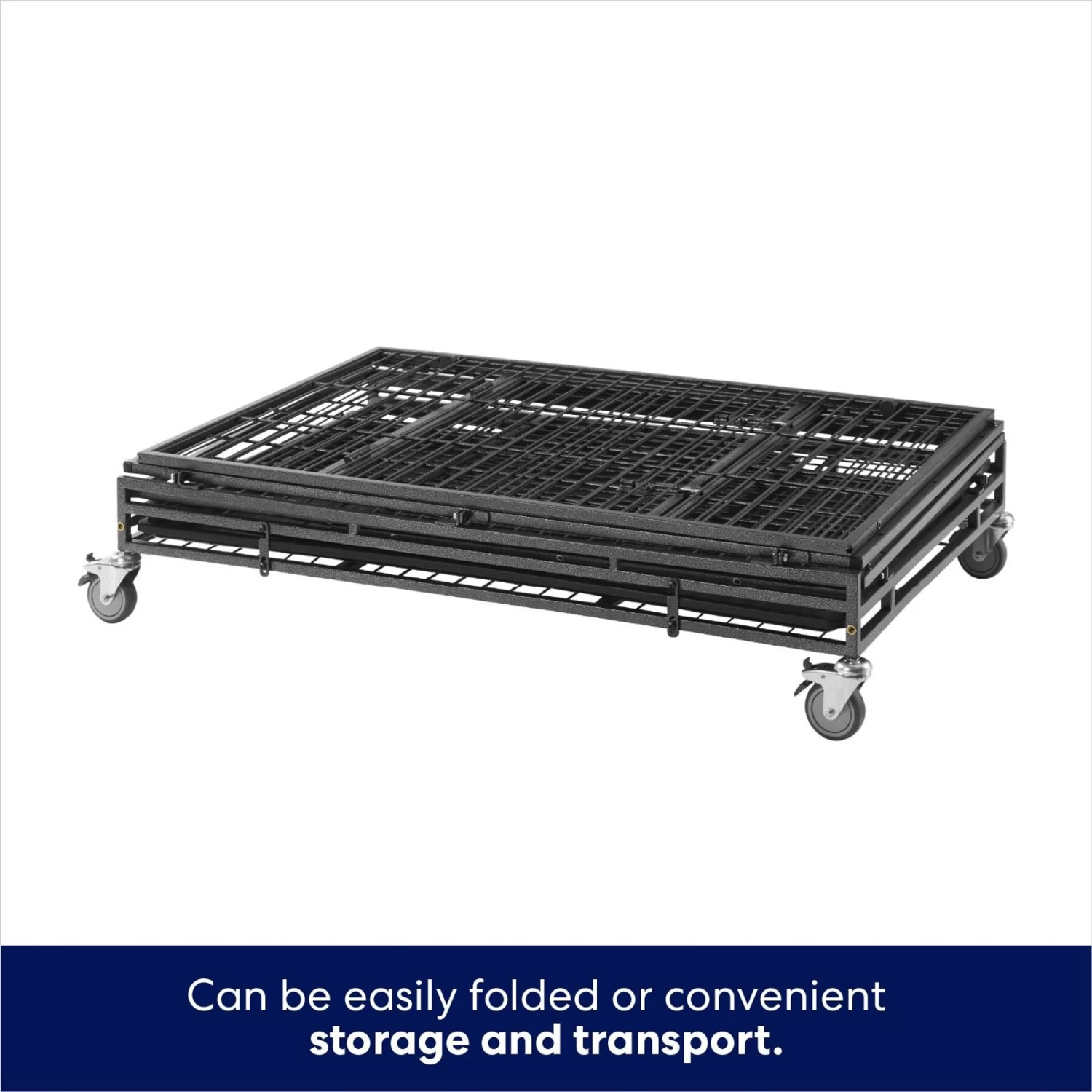 Frisco Ultimate Lightweight Heavy Duty Foldable & Stackable Steel Metal Single Door Dog Crate 4 Frisco Ultimate Lightweight Heavy Duty Foldable & Stackable Steel Metal Single Door Dog Crate - Image 4