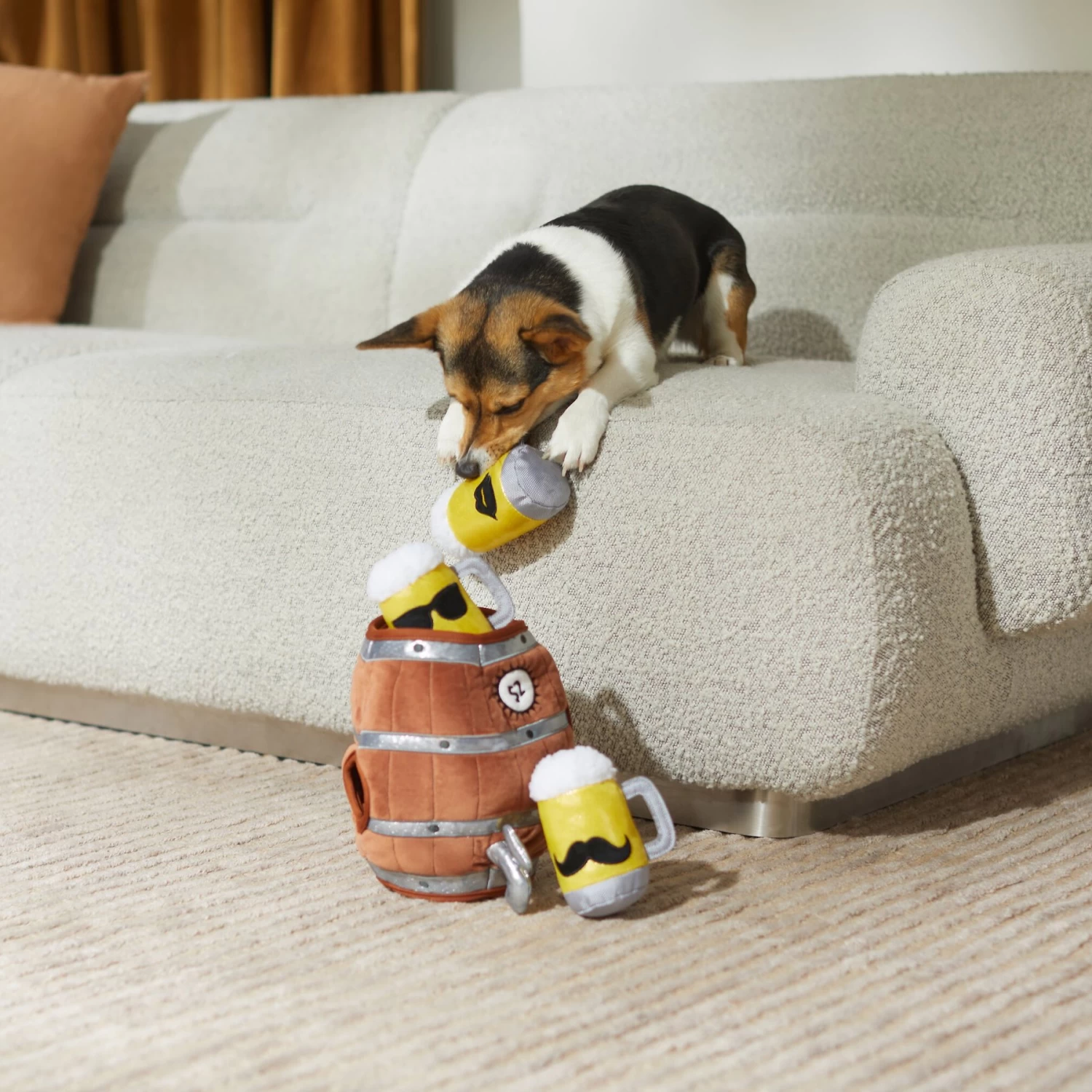 Frisco Beer & Keg Plush Squeaky Dog Toy, 4 Count 4 Frisco Beer & Keg Plush Squeaky Dog Toy, 4 Count - Image 4