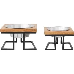 Frisco Premium Wood Elevated Single Dog & Cat Bowl -Frisco 331493 PT5. AC SS1800 V1657656891