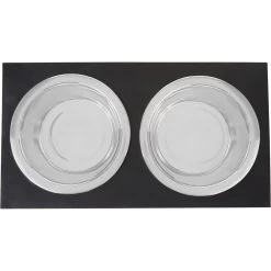 Frisco Premium Wood Elevated Stainless Steel Double Diner Dog & Cat Bowl, Black, 3 Cup 10 Frisco Premium Wood Elevated Stainless Steel Double Diner Dog & Cat Bowl, Black, 3 Cup -Frisco 331509 PT4. AC SS1800 V1657656894