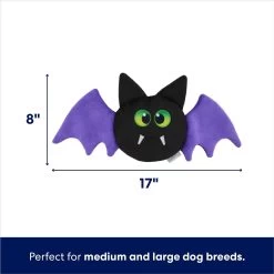 Frisco Halloween Bat Round Plush Squeaky Dog Toy -Frisco 344008 PT1. AC SS1800 V1689878418