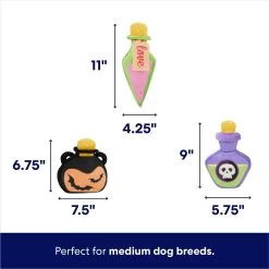 Frisco Halloween Potion Bottles Plush Squeaky Dog Toy -Frisco 344144 PT1. AC SS1800 V1689878416