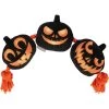 Frisco Halloween Pumpkins Plush With Rope Squeaky Dog Toy