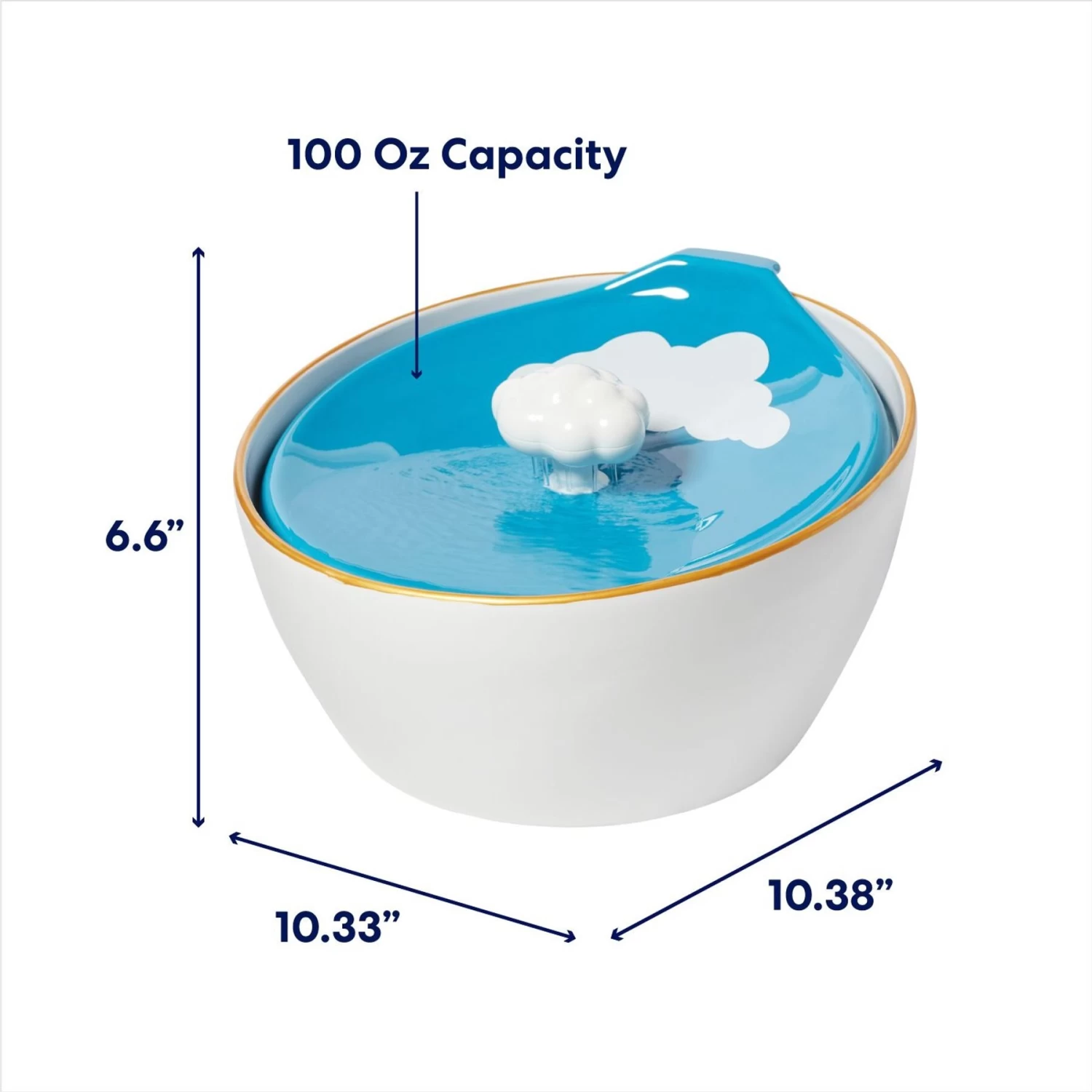 Frisco Ceramic Clouds Dog & Cat Fountain 2 Frisco Ceramic Clouds Dog & Cat Fountain - Image 2