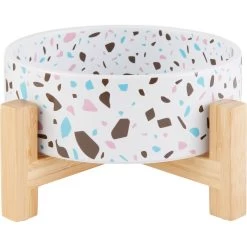Frisco Elevated Terrazzo Non-skid Ceramic Bowl With Bamboo Stand 14 Frisco Elevated Terrazzo Non-skid Ceramic Bowl With Bamboo Stand -Frisco 363375 PT5. AC SS1800 V1657657266