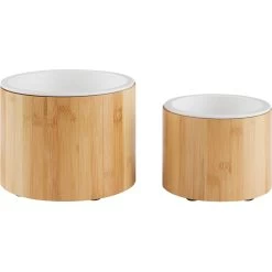Frisco Elevated Non-Skid Bamboo Melamine Dog Bowl With Bamboo Stand -Frisco 363391 PT5. AC SS1800 V1657657268