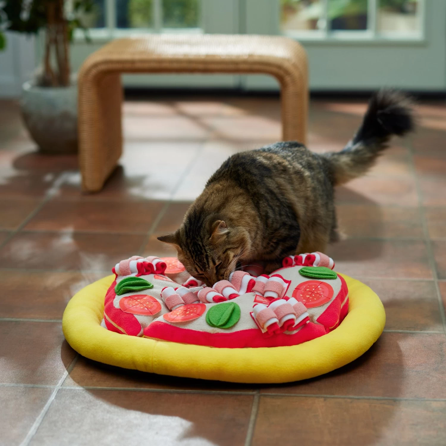 Frisco Pizza Reversible Snuffle Mat, Yellow, Medium 4 Frisco Pizza Reversible Snuffle Mat, Yellow, Medium - Image 4