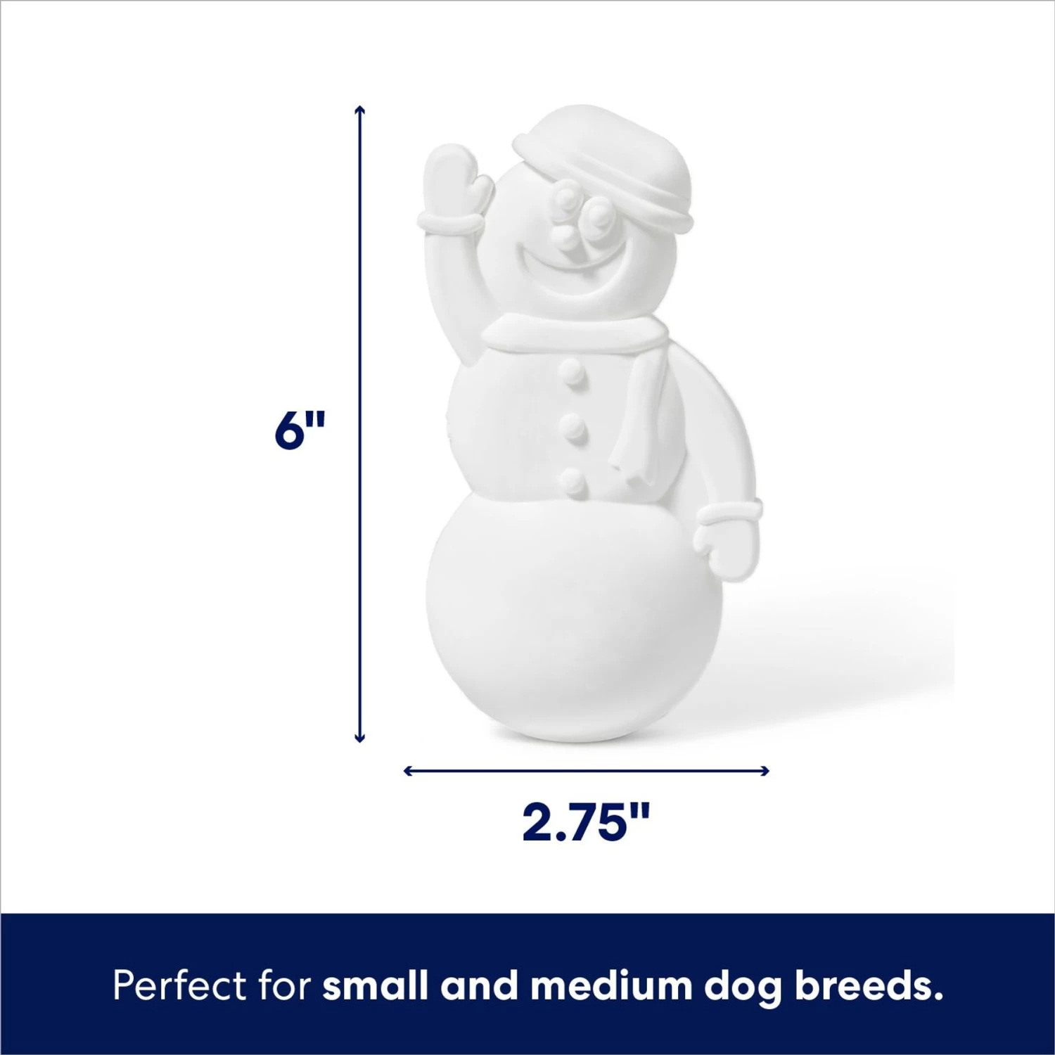 Frisco Nylon Snowman Dog Chew Toy, Mint Flavor 2 Frisco Nylon Snowman Dog Chew Toy, Mint Flavor - Image 2