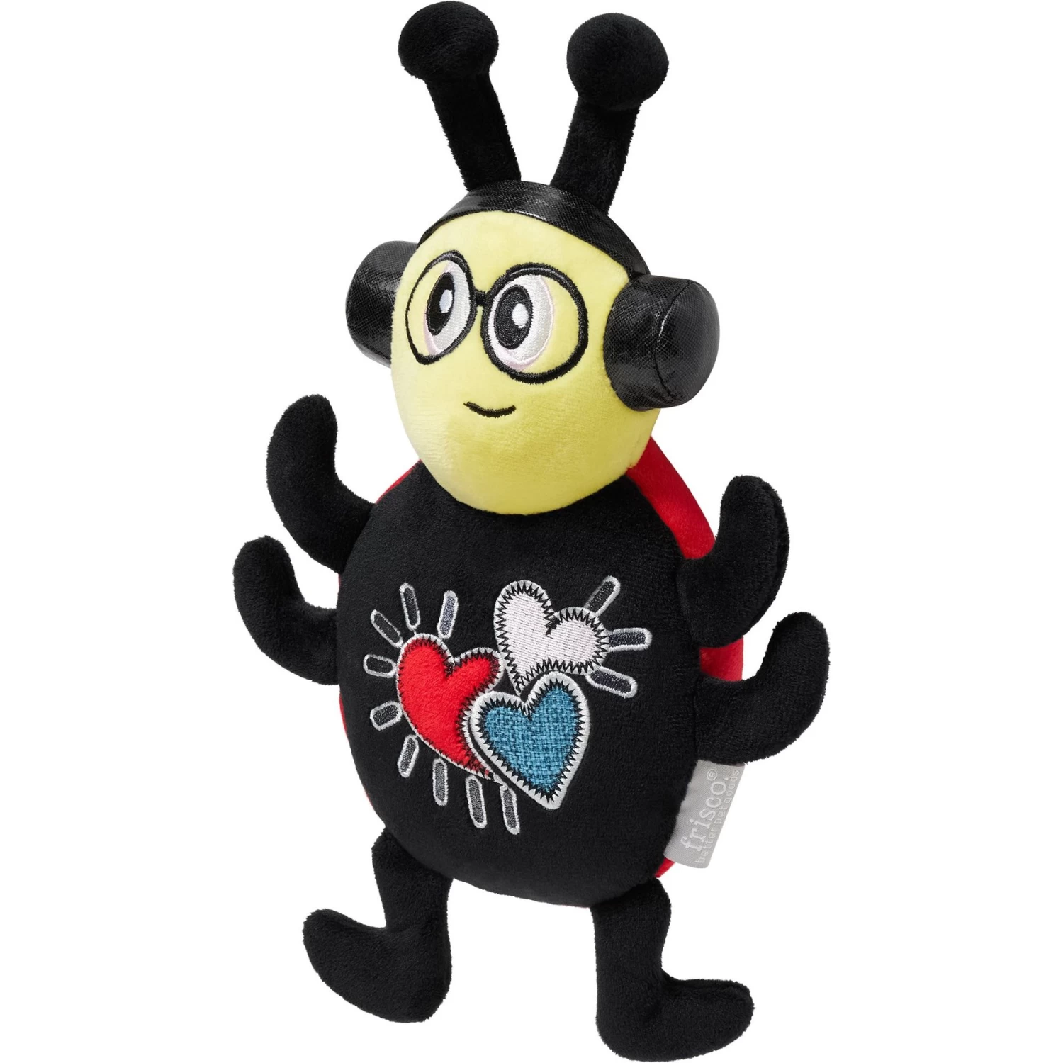 Frisco Valentine Jammin' Ladybug Plush Squeaky Dog Toy 1 Frisco Valentine Jammin' Ladybug Plush Squeaky Dog Toy